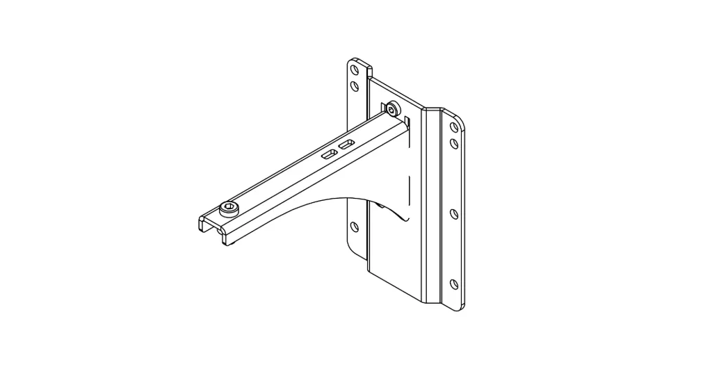 [VNI-WM200] Nexo 200mm Overhead Wall Mount for ID84, P8, EPS6 (WM200) (Black)
